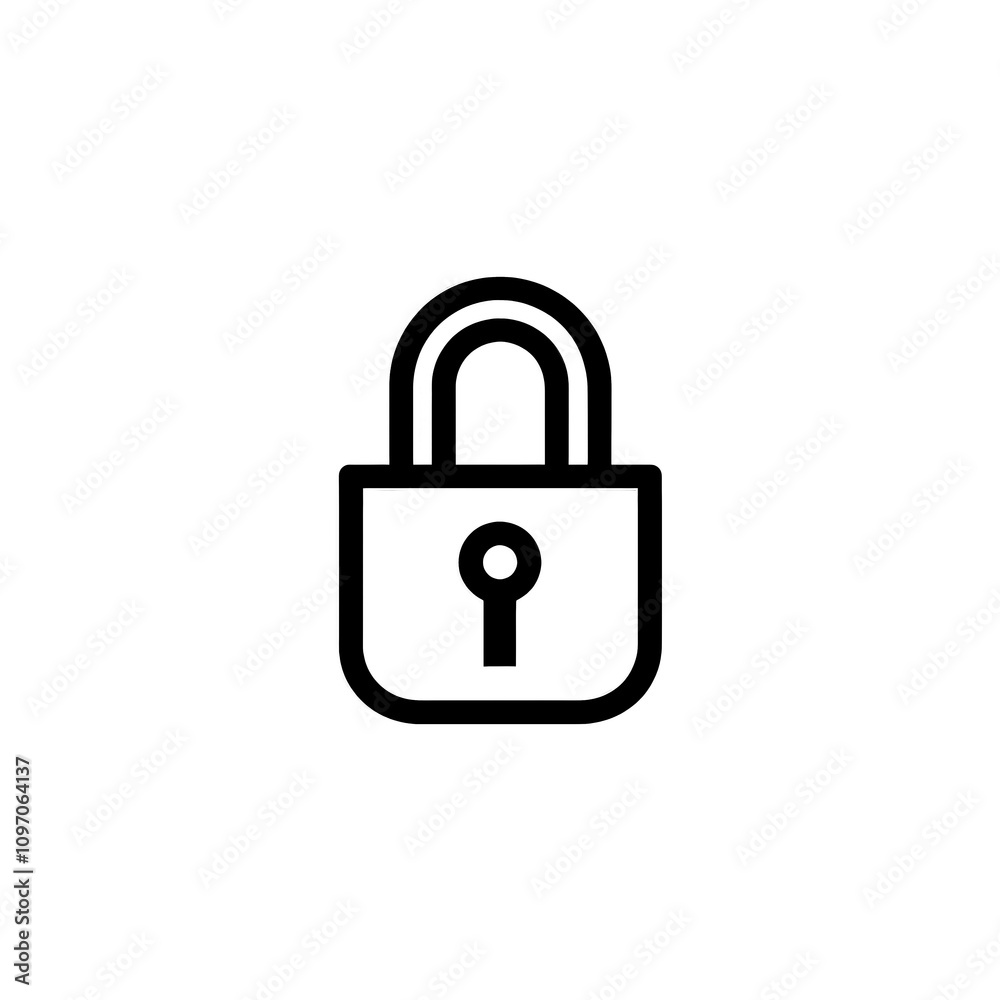 Lock Icon Minimal, Simple Logo Lock Lock Icon Minimal, Simple Logo Lock