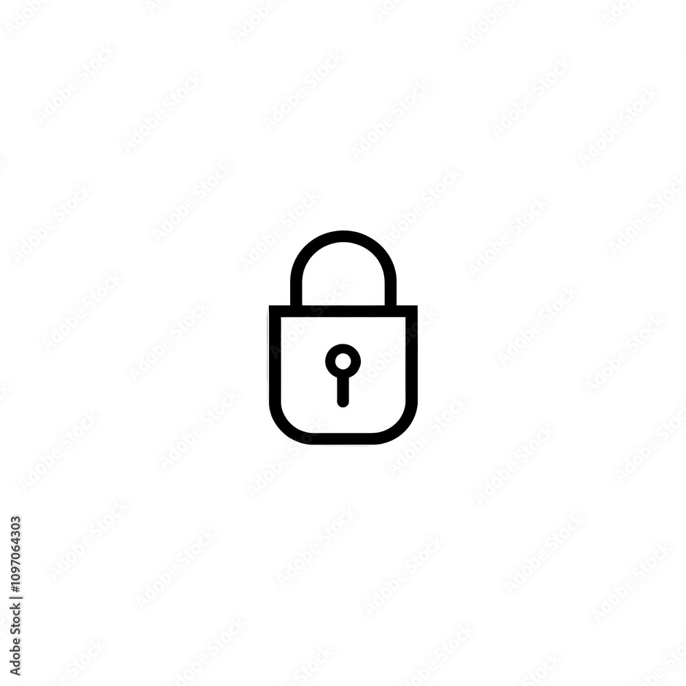 Lock Icon Minimal, Simple Logo Lock Lock Icon Minimal, Simple Logo Lock