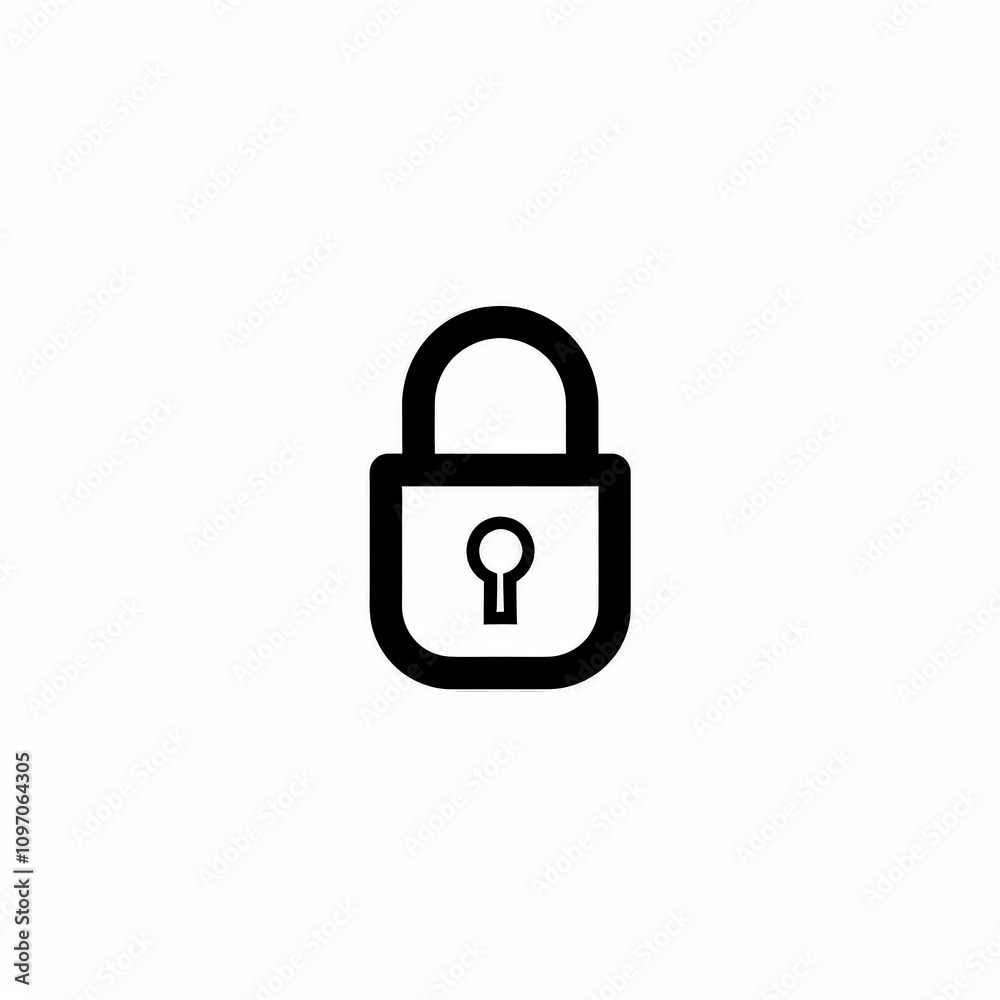 Lock Icon Minimal, Simple Logo Lock Lock Icon Minimal, Simple Logo Lock