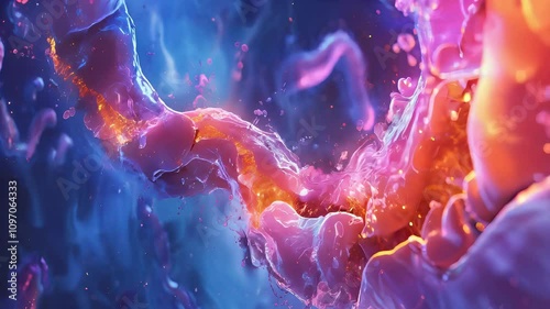 Pancreatitis: The Abdominal Pain and Nausea of Pancreas Inflammation - Visualize a scene where abdominal pain is severe and accompanied by nausea, indicating pancreatitis, inflammation