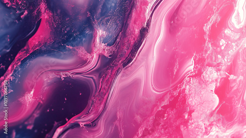 Blending pink and purple inks to create mesmerizing marble patterns and textures