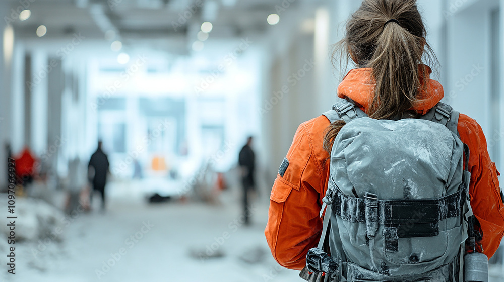 Obraz premium woman walking in the city