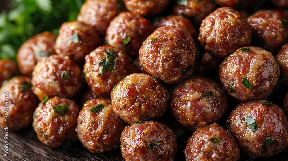 Juicy herb-infused meatballs: a savory delight for culinary enthusiasts Juicy herb-infused meatballs: a savory delight for culinary enthusiasts