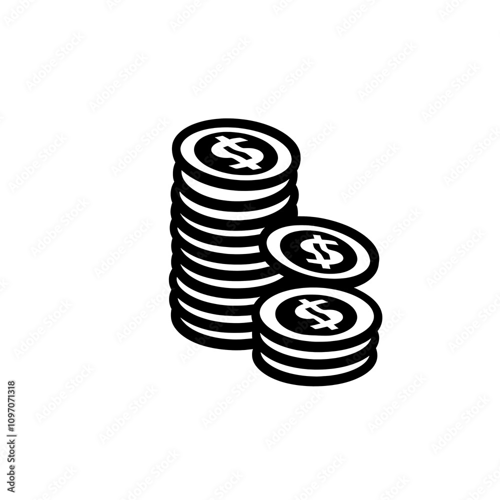 Coin Icon, Minimal Simple Logo Coin Icon, Minimal Simple Logo