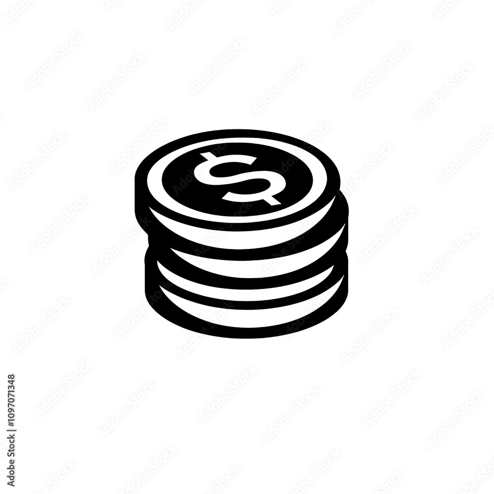Coin Icon, Minimal Simple Logo Coin Icon, Minimal Simple Logo
