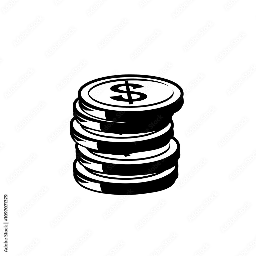Coin Icon, Minimal Simple Logo Coin Icon, Minimal Simple Logo