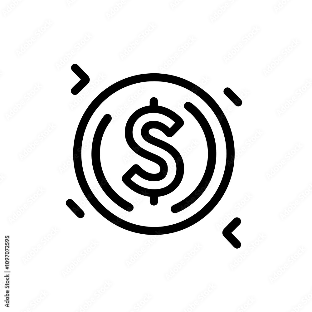 Money Icon, Minimal Simple Logo Money Icon, Minimal Simple Logo