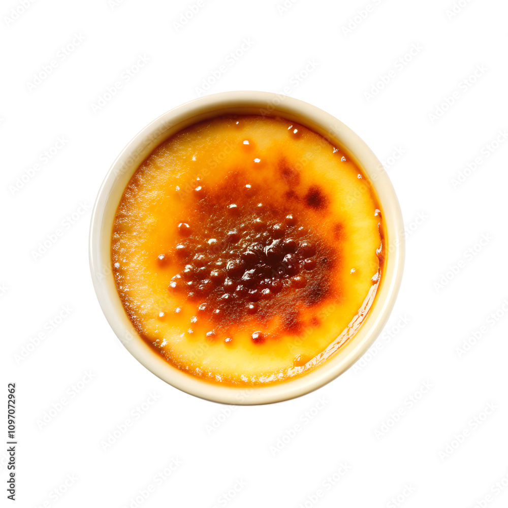 Creme brulee top view Creme brulee top view