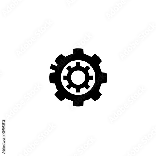 Gear Icon, Minimal Simple Logo