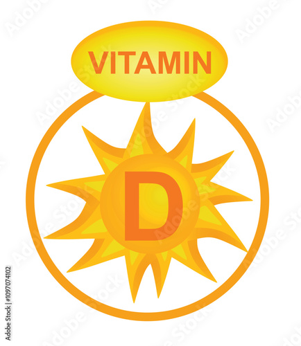 Vitamin D icon. vector illustration