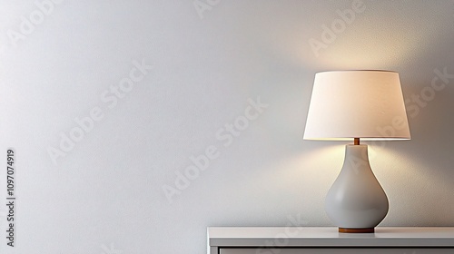 Modern Table Lamp Isolated on White Background for Interior Design