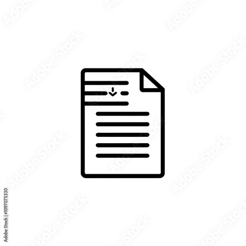 Document Icon, Minimal Simple Logo