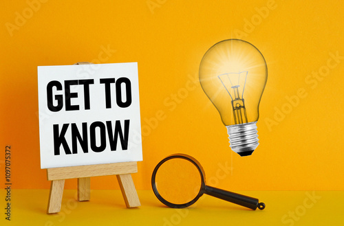 Get to know is shown using the text