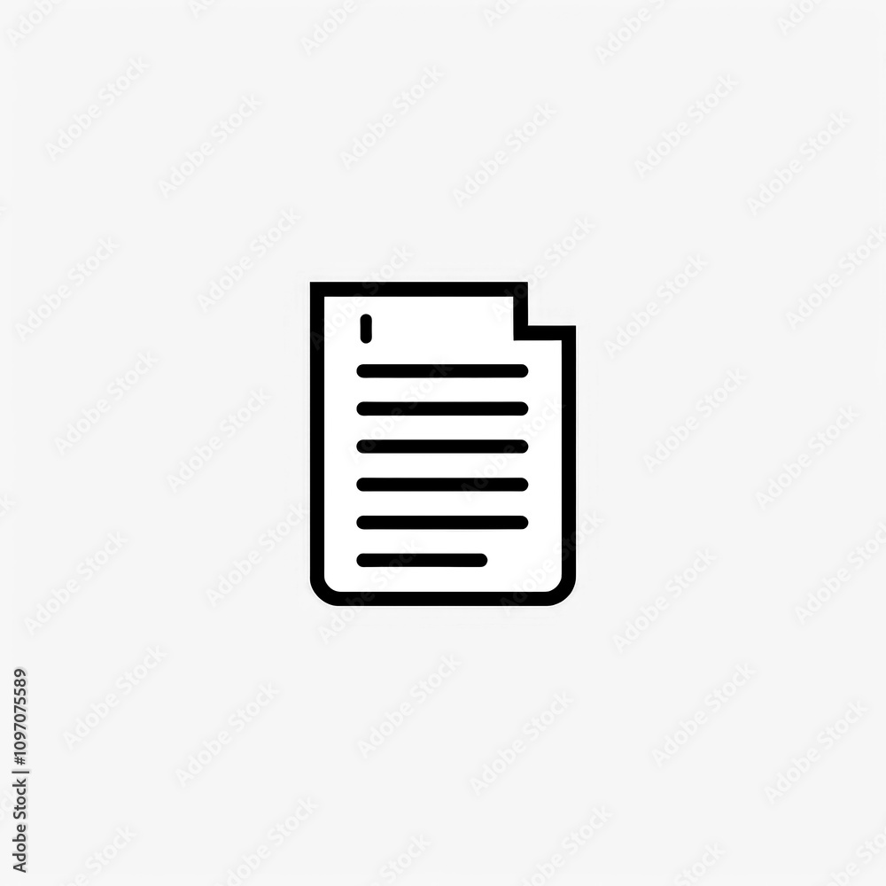 Document Icon, Minimal Simple Logo Document Icon, Minimal Simple Logo