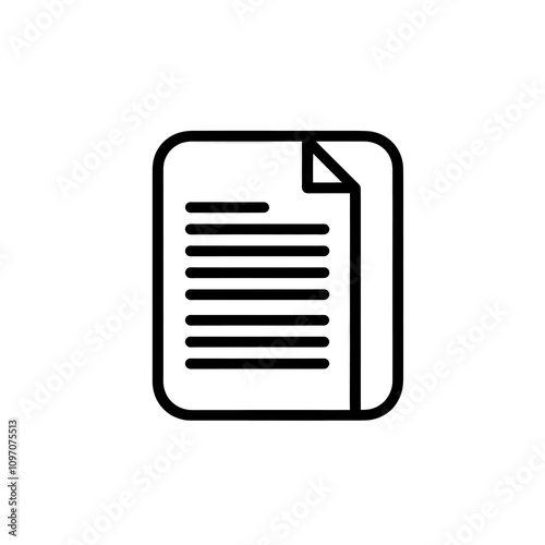 Document Icon, Minimal Simple Logo