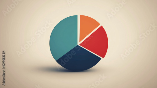 A simple pie chart graphic, perfect for showing data in business or finance. It's a modern, geometric design. Free Download A simple pie chart graphic, perfect for showing data in business or finance. It's a modern, geometric design. - GFXLoad