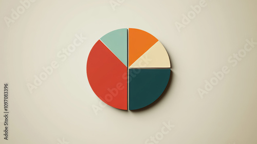 A simple pie chart graphic, perfect for showing data in business or finance. It's a modern, geometric design. Free Download A simple pie chart graphic, perfect for showing data in business or finance. It's a modern, geometric design. - GFXLoad