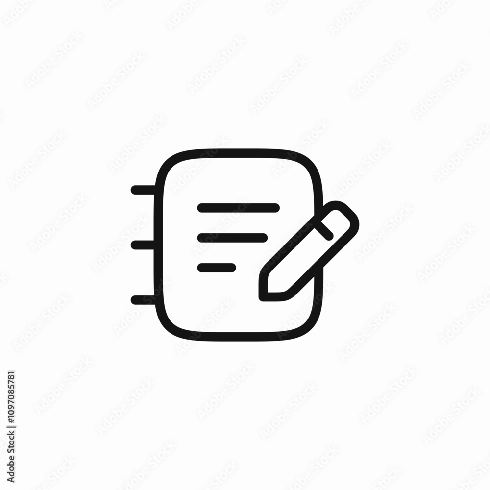 notepad write edit icon sign vector notepad write edit icon sign vector