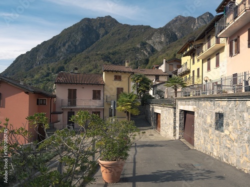 Street in the town of Porlezza, Como