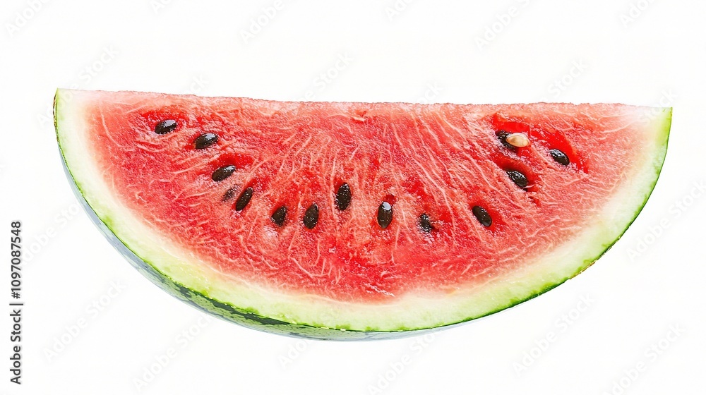 Fresh Watermelon Slice Isolated on White Background for Culinary Use Fresh Watermelon Slice Isolated on White Background for Culinary Use