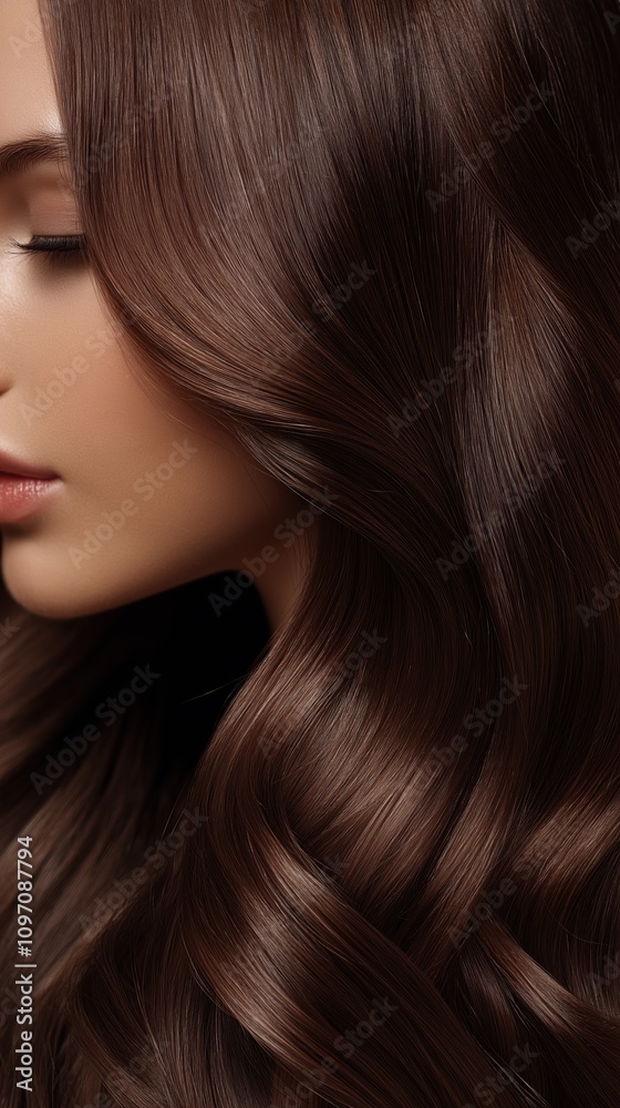 Close-up of a woman's healthy beautiful hair