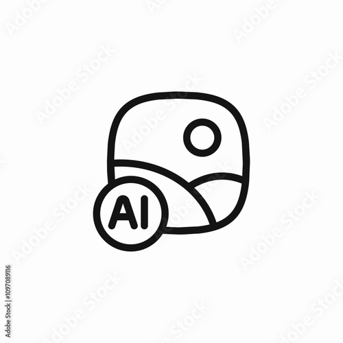 ai generated image icon sign vector