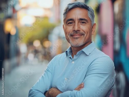 Professional Portrait of a Man in a City Environment