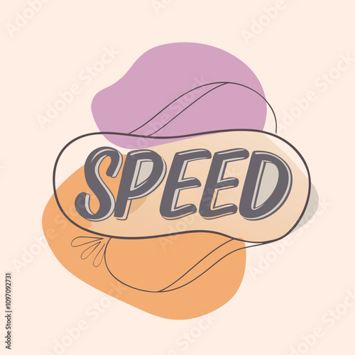 sticker design of SPEED white background