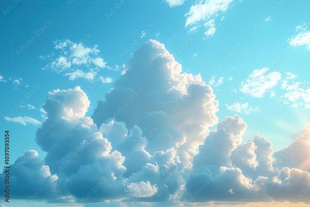panoramic view of fluffy cumulus clouds against an expansive sky, creating a sense of openness and inviting imagination, ideal for uplifting visuals panoramic view of fluffy cumulus clouds against an expansive sky, creating a sense of openness and inviting imagination, ideal for uplifting visuals
