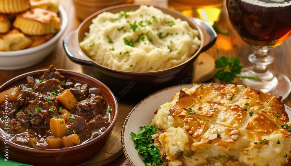 beef stew, shepherd's pie, and soda bread, Saint Patricks Day beef stew, shepherd's pie, and soda bread, Saint Patricks Day