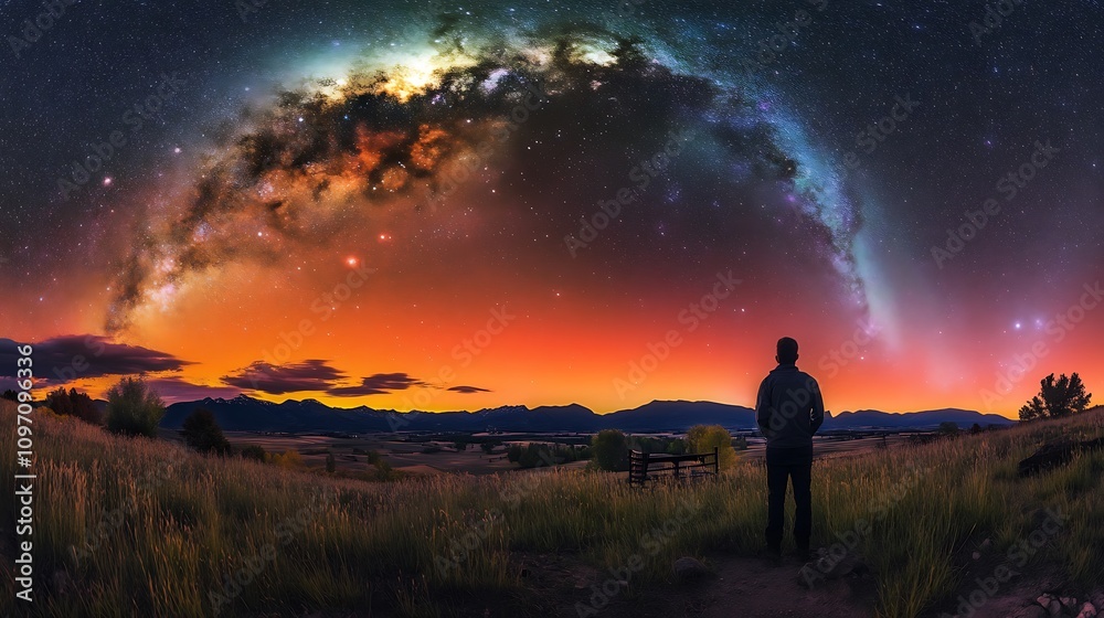 Milky way galaxy with vivid colors Milky way galaxy with vivid colors