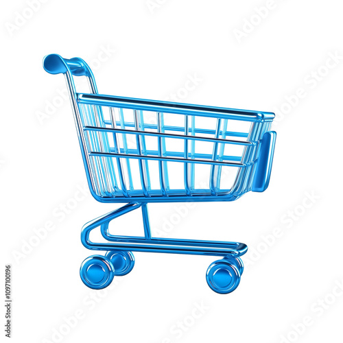 shopping cart isolated on white