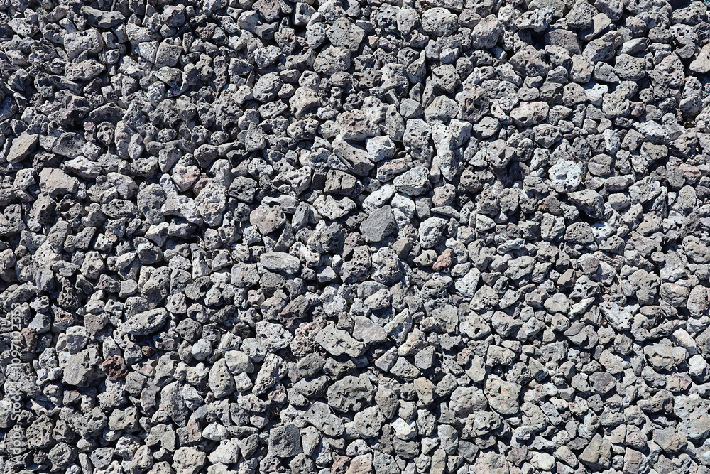 A pile of rocks with holes in them