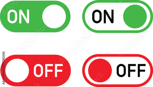 Power On Off Button icon in flat line set. vector for apps or web Energy switch Power turn on, off symbol, shutdown Press start sign isolated on transparent background circle symbol Electric power