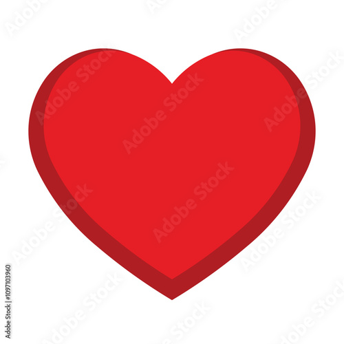 A couple of red hearts love symbol for Valentine's Day