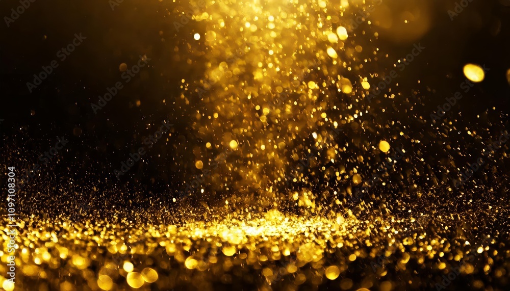 Elegant Falling Gold Lights Gala Texture: A Stunning Abstract Pattern of Sparkling Dust Particles in Dark and Light Gold Hues, Ideal for Luxurious, Festive, or Artistic Design Projects Elegant Falling Gold Lights Gala Texture: A Stunning Abstract Pattern of Sparkling Dust Particles in Dark and Light Gold Hues, Ideal for Luxurious, Festive, or Artistic Design Projects