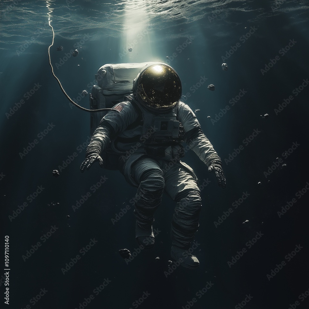 Naklejka premium Oceanic Spacewalk