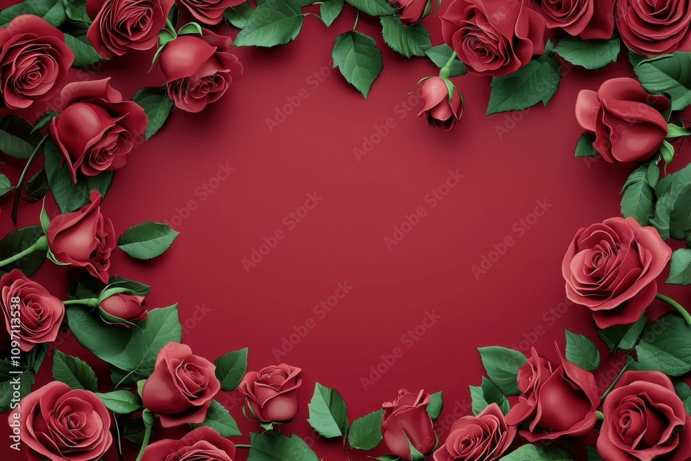 Valentine's Day love concept with red roses and romantic decorations, perfect for a loving celebration. Valentine's Day love concept with red roses and romantic decorations, perfect for a loving celebration.