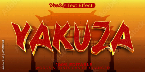 Yakuza Vector Text Effect Editable Alphabet  Japanese Asian Samurai