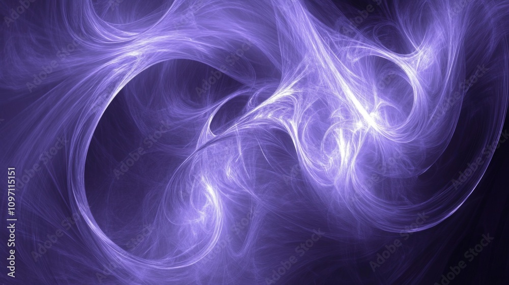Obraz premium Ethereal Purple Swirls: An Abstract Fractal Art
