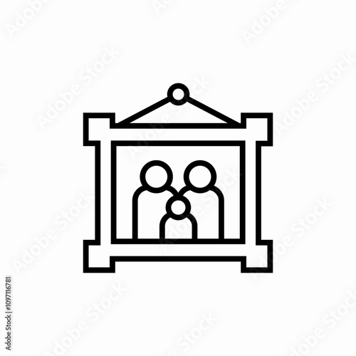 family portrait icon sign vector