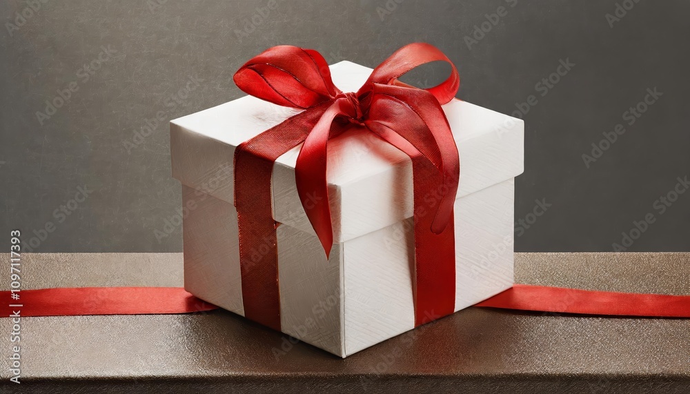 Elegant gift box with ribbon isolated on a clean white transparent background, ideal for celebrations, packaging design, or marketing visuals. Perfect for holidays, birthdays, or special Elegant gift box with ribbon isolated on a clean white transparent background, ideal for celebrations, packaging design, or marketing visuals. Perfect for holidays, birthdays, or special