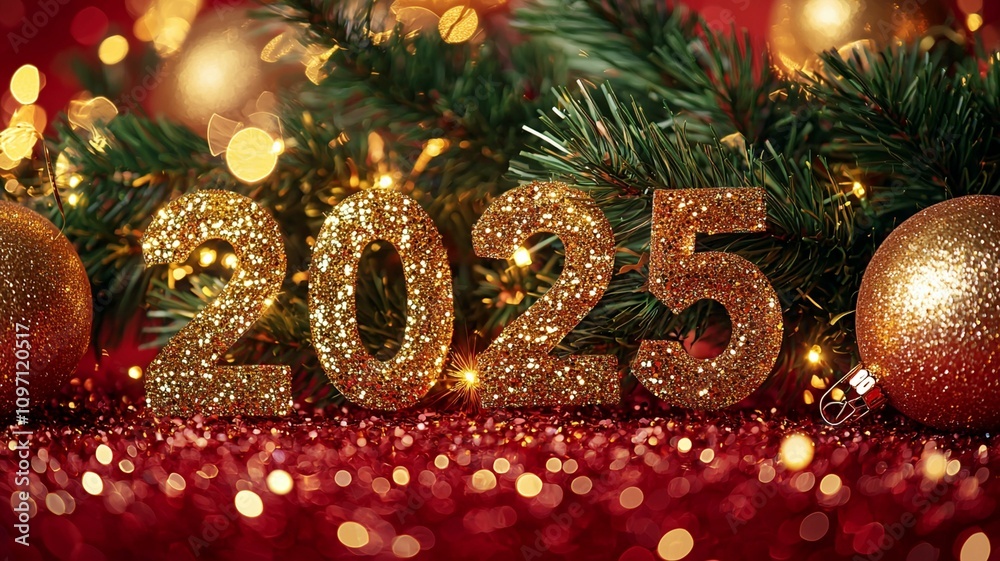 New Year's background with golden lettering -Happy New Year 2025 New Year's background with golden lettering -Happy New Year 2025