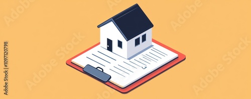 A house resting on a clipboard with a checklist, highlighting the inspection process in property insurance.