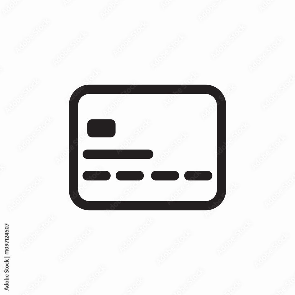 bank card icon sign vector bank card icon sign vector