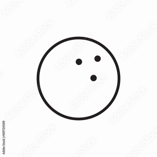 bowling ball icon sign vector