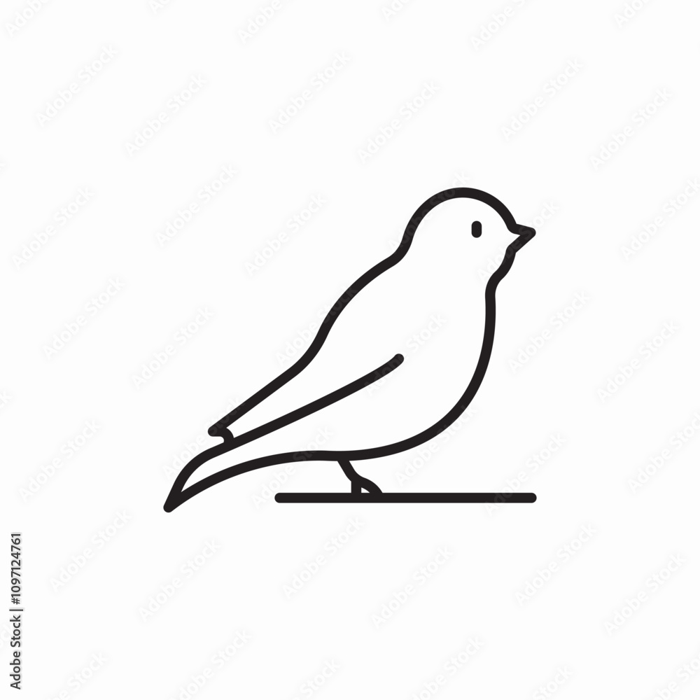 canary bird icon sign vector