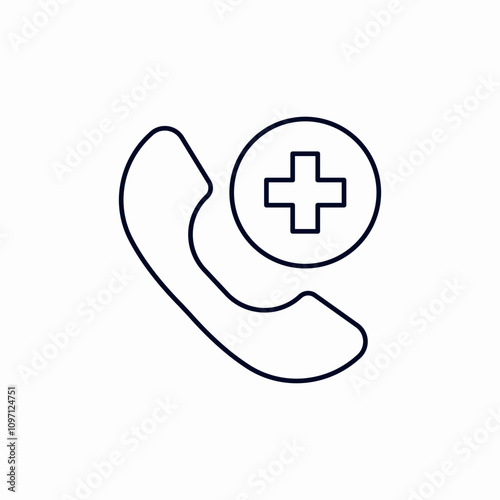 call ambulance icon sign vector