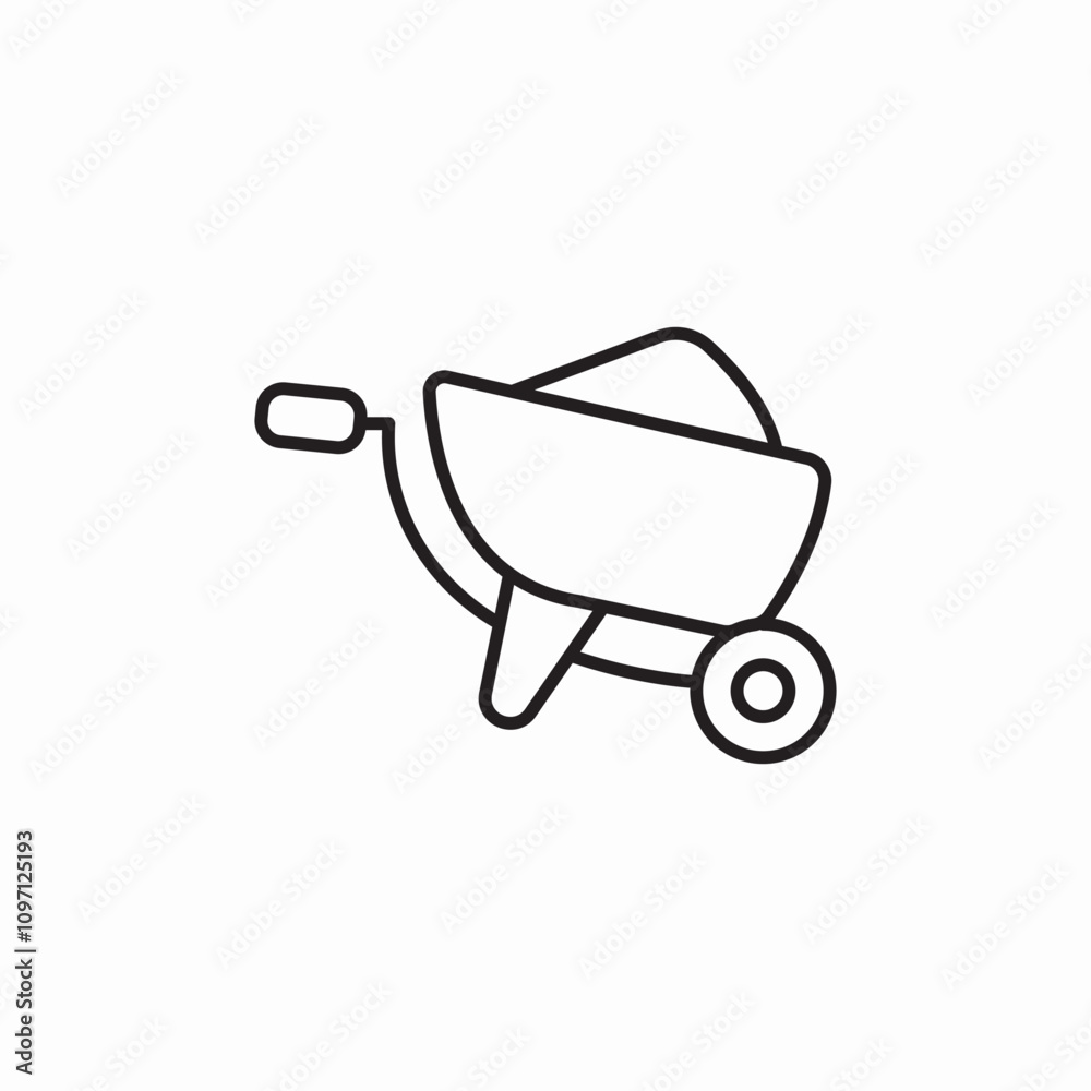 garden trolley icon sign vector garden trolley icon sign vector