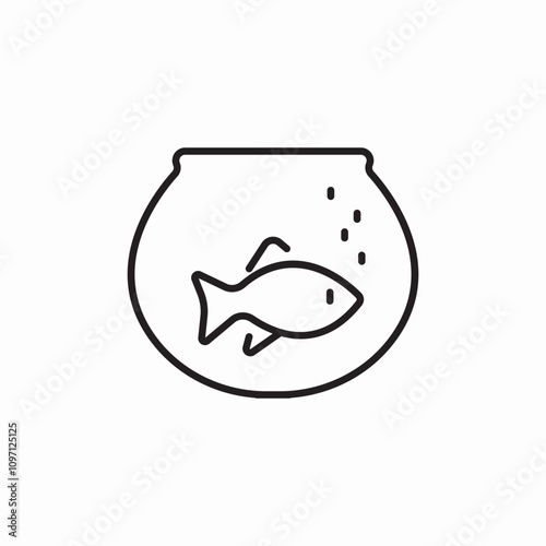 fish aquarium icon sign vector